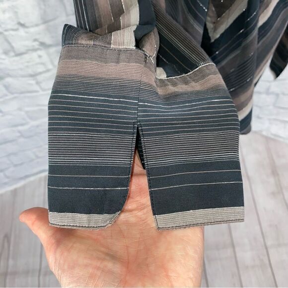 Quizz woman stretch hook front stripe Longsleeve blouse sz 20 women - Picture 3 of 13